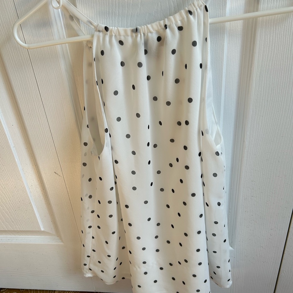 Banana Republic White & Black Polka Dot  Camisole Small